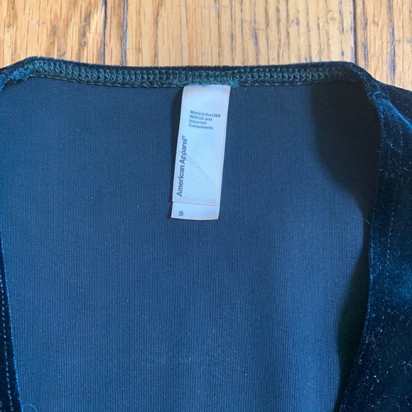 “Blue Nile” deep V neck, long sleeve, American Apparel  mini dress. - Picture 3 of 3